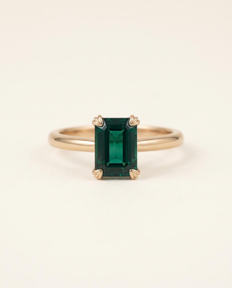 Emerald Cut Solitaire Ring